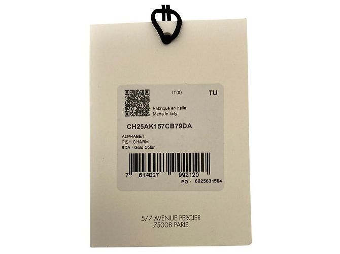 Chloé Accessoire Chloe Alphabet Fish Charm Doré - vue 7