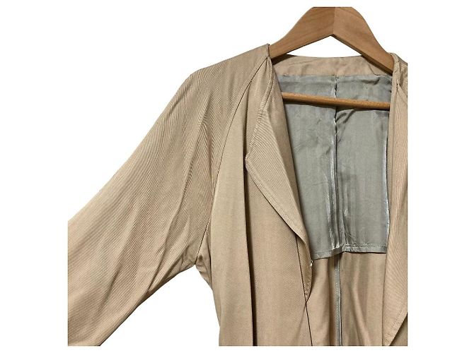 Autre Marque Abrigo con cinturón y sin cuello ADAM ET ROPE Beige - vista 3