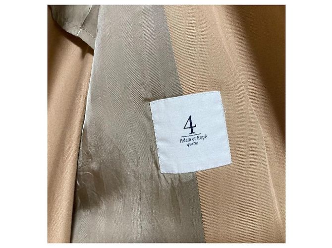 Autre Marque Abrigo con cinturón y sin cuello ADAM ET ROPE Beige - vista 4