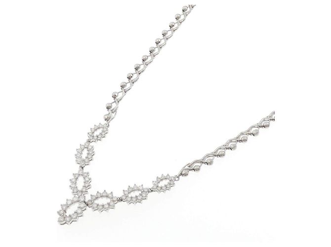 Autre Marque Collar de diamantes PT900 PT850 Plata - vista 2