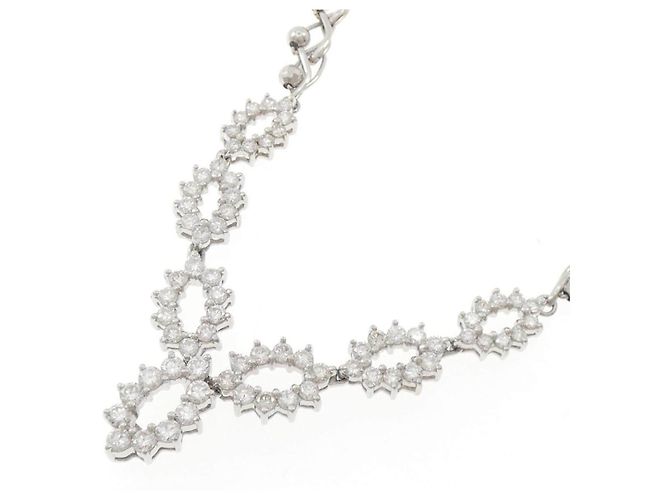Autre Marque Collar de diamantes PT900 PT850 Plata - vista 3