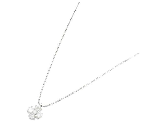 Autre Marque Collar de platino y diamantes Plata - vista 2