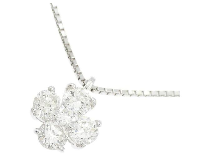 Autre Marque Collar de platino y diamantes Plata - vista 3