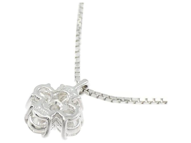 Autre Marque Collar de platino y diamantes Plata - vista 4