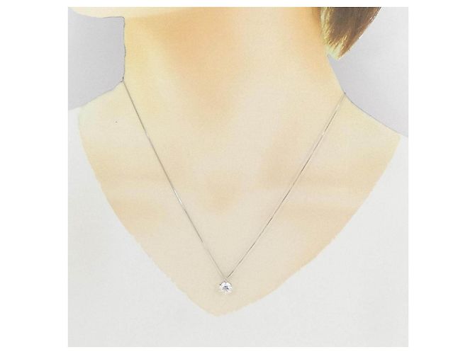 Autre Marque Collana in platino PT900 PT850 con diamanti Argento - vista 6