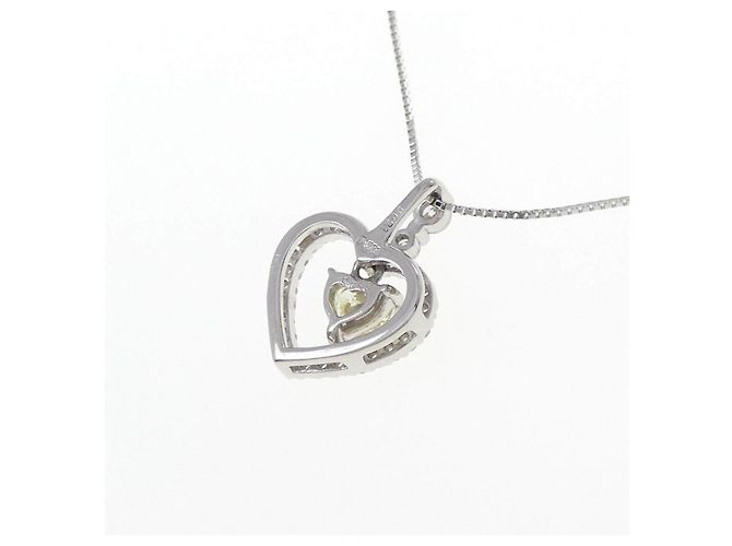 Autre Marque Collana Cuore in Platino e Diamanti Argento - vista 4
