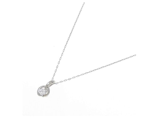 Autre Marque Collar de platino y diamantes Plata - vista 2