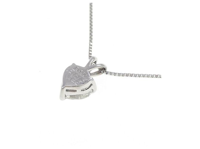 Autre Marque Collana con Diamante a Cuore Pt900 Pt850 Argento - vista 4