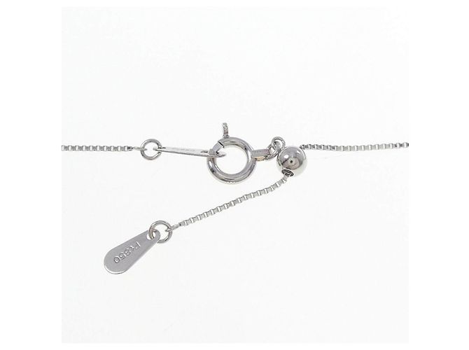 Autre Marque Collana con Diamante a Cuore Pt900 Pt850 Argento - vista 5