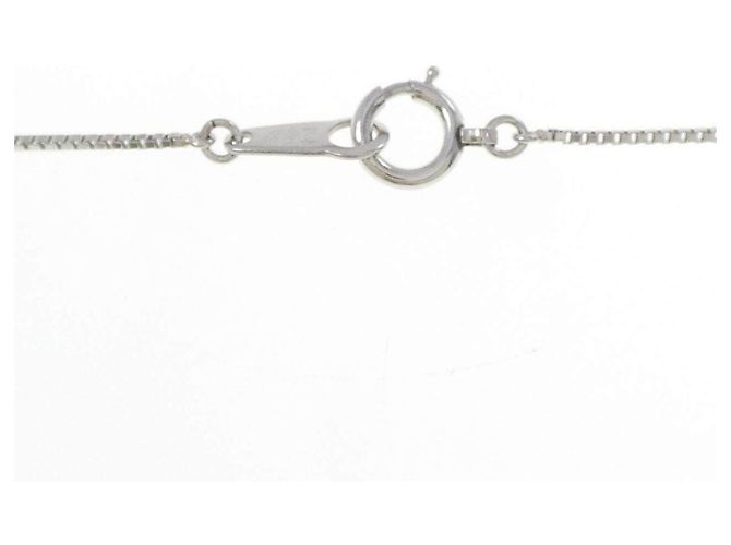 Autre Marque Platin-Diamant-Blumenhalskette Silber - Ansicht 5