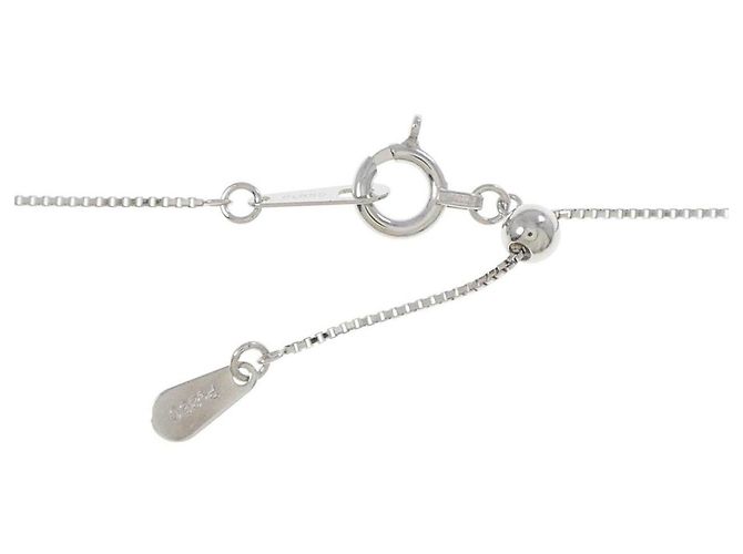 Autre Marque Platin-Diamant-Halskette Silber - Ansicht 5