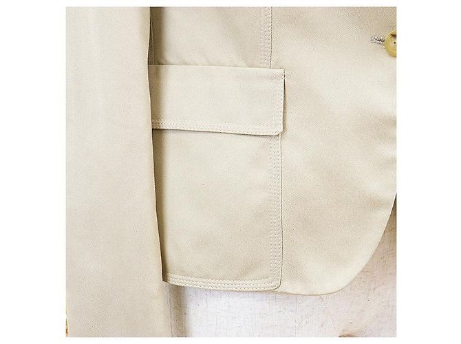 Chaqueta entallada Gucci de sarga de seda de alta densidad Beige - vista 4