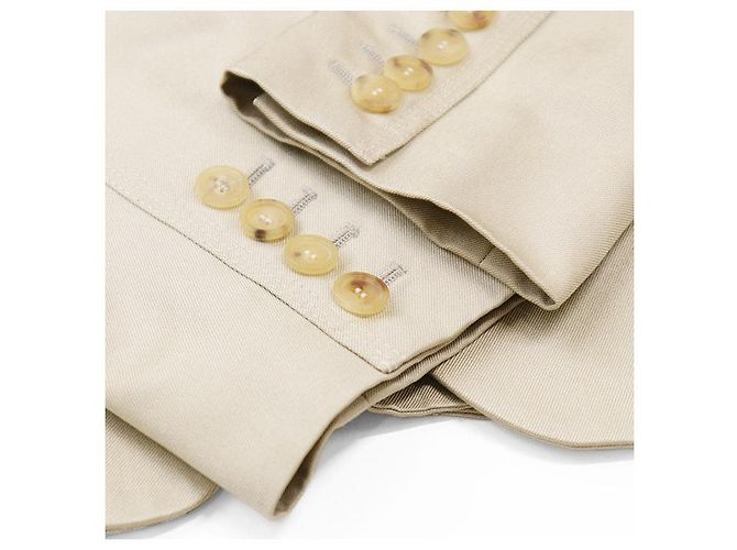 Chaqueta entallada Gucci de sarga de seda de alta densidad Beige - vista 8