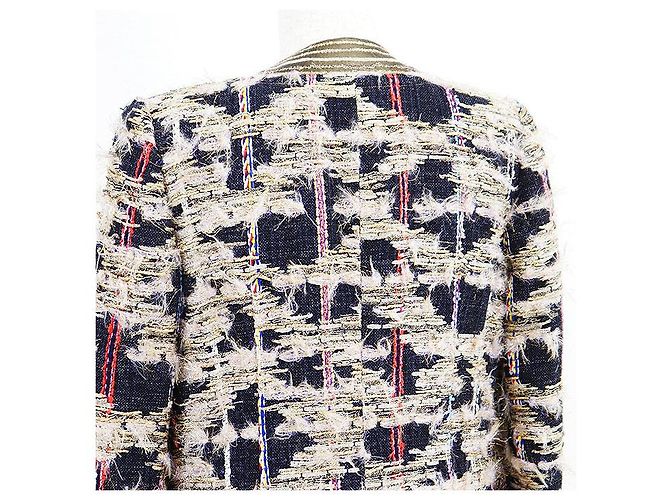 Autre Marque Chaqueta sin cuello de tweed metalizado HIROKO KOSHINO Dorado - vista 15