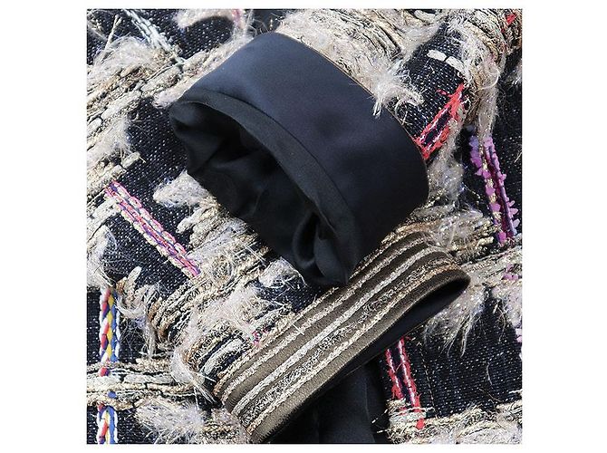 Autre Marque Chaqueta sin cuello de tweed metalizado HIROKO KOSHINO Dorado - vista 5