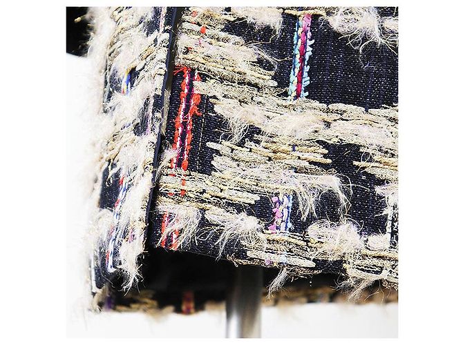 Autre Marque Chaqueta sin cuello de tweed metalizado HIROKO KOSHINO Dorado - vista 6