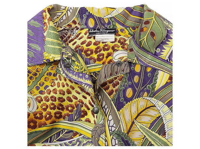 Impermeabile Salvatore Ferragamo Leopard Botanical 100% Polyester Multicolore - vista 11