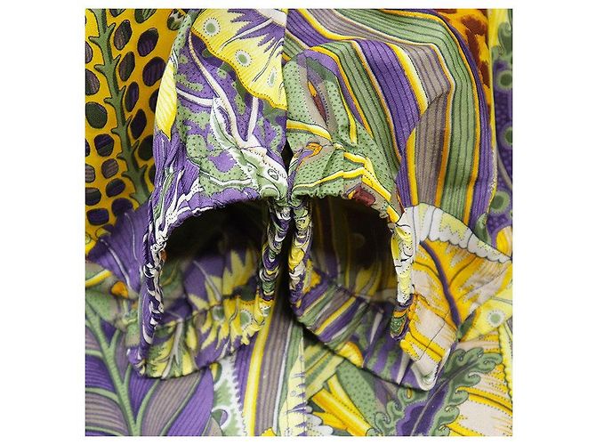 Impermeabile Salvatore Ferragamo Leopard Botanical 100% Polyester Multicolore - vista 12