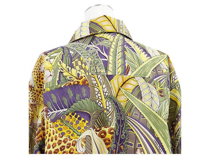 Impermeabile Salvatore Ferragamo Leopard Botanical 100% Polyester Multicolore - vista 14