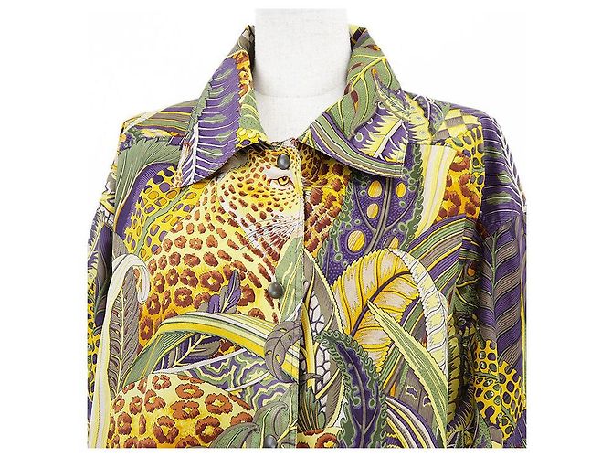 Impermeabile Salvatore Ferragamo Leopard Botanical 100% Polyester Multicolore - vista 2