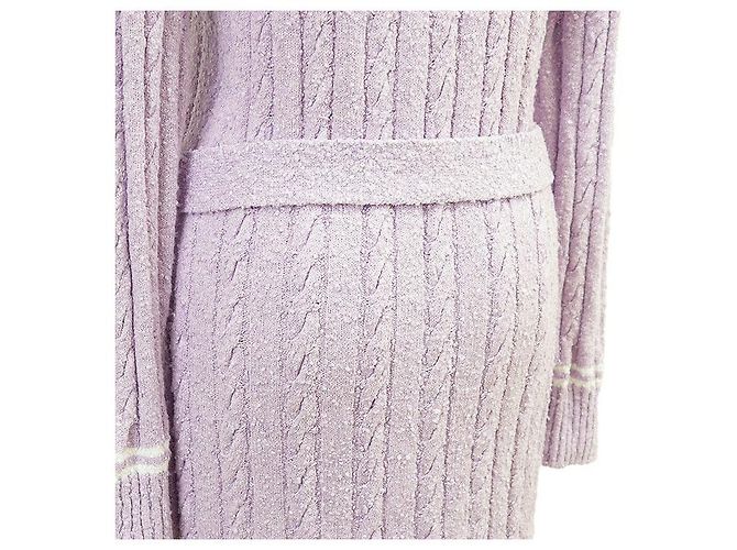 Cárdigan de punto Bouclé Chanel Blanco Púrpura - vista 16