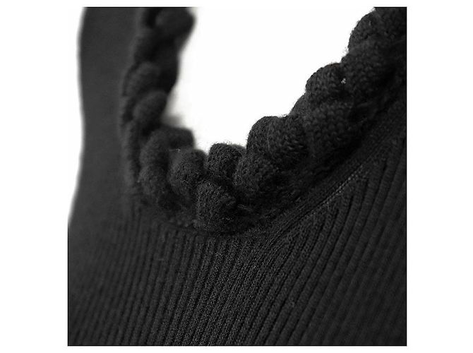 Chanel P42530 Kaschmir Strick-Top Schwarz - Ansicht 11