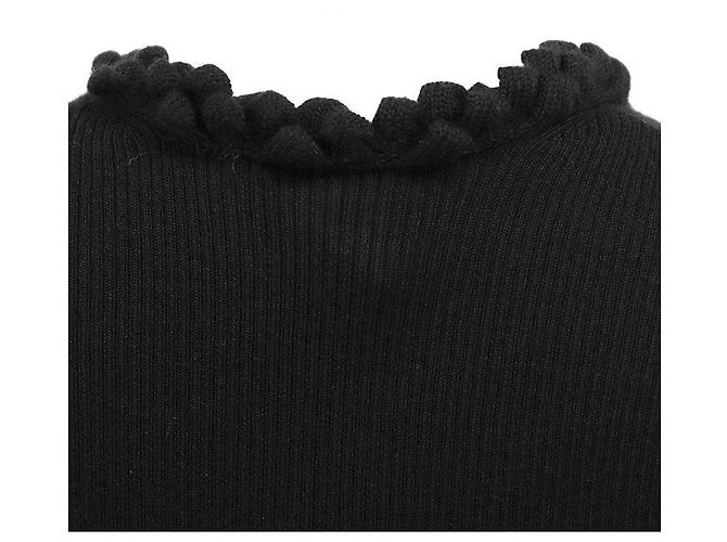 Chanel P42530 Kaschmir Strick-Top Schwarz - Ansicht 13