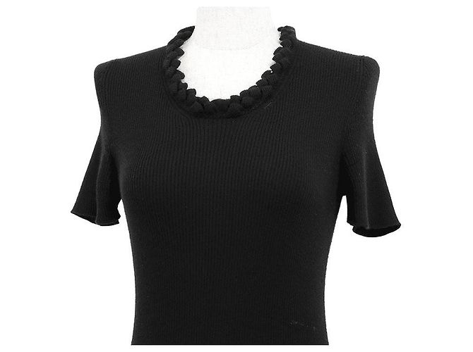 Chanel P42530 Kaschmir Strick-Top Schwarz - Ansicht 2