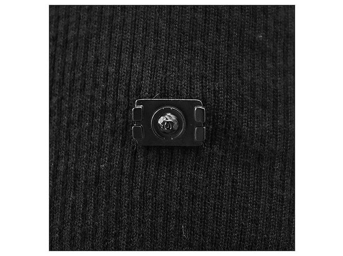 Chanel P42530 Kaschmir Strick-Top Schwarz - Ansicht 4