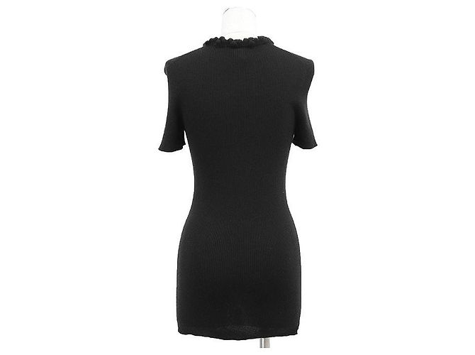 Chanel P42530 Kaschmir Strick-Top Schwarz - Ansicht 8