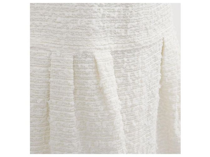 Chanel Coco Cuba Tweed-Kleid Weiß Aus weiß - Ansicht 12