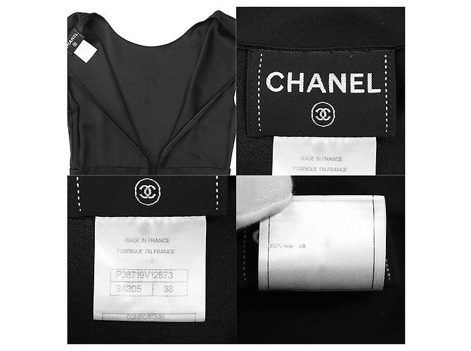 Abito in seta Chanel P38719 Nero - vista 10