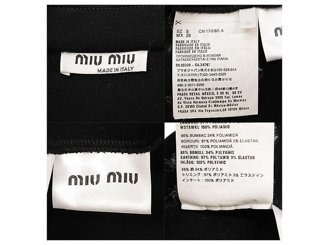 Chaqueta corta de jersey Miu Miu
Chaqueta de algodón y poliamida Negro - vista 10