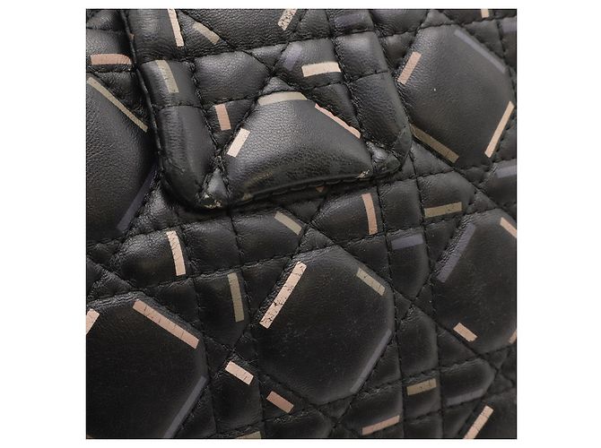 Autre Marque Borsa a tracolla in pelle New Lock Christian Dior Nero Multicolore - vista 4
