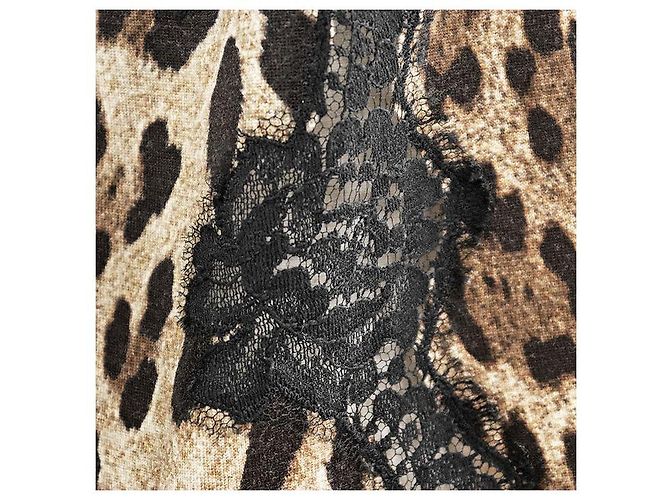 Dolce & Gabbana Cárdigan de punto de lana y algodón Dolce&Gabbana Castaño Negro - vista 12