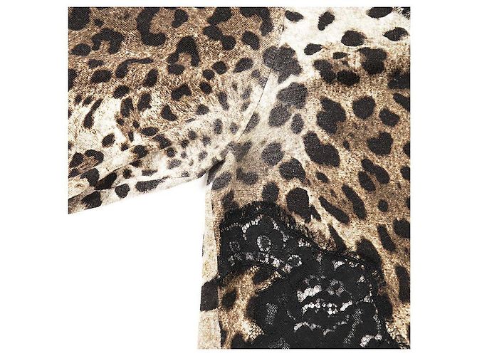 Dolce & Gabbana Cárdigan de punto de lana y algodón Dolce&Gabbana Castaño Negro - vista 4