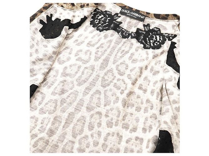 Dolce & Gabbana Cárdigan de punto de lana y algodón Dolce&Gabbana Castaño Negro - vista 6