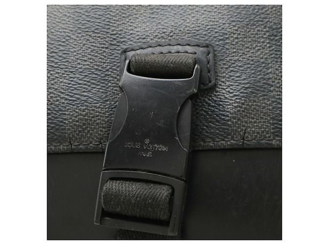Bolsa de Ombro Louis Vuitton Messenger PM Damier Graphite Preto Cinza - vista 5