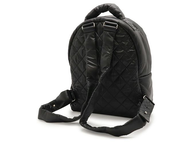 Chanel Coco Cocoon Rucksack aus Nylon und Leder Schwarz Bordeaux - Ansicht 2