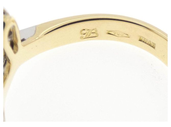Autre Marque Anello Trever in oro giallo Au750 e oro bianco Au750 con diamante D'oro - vista 4
