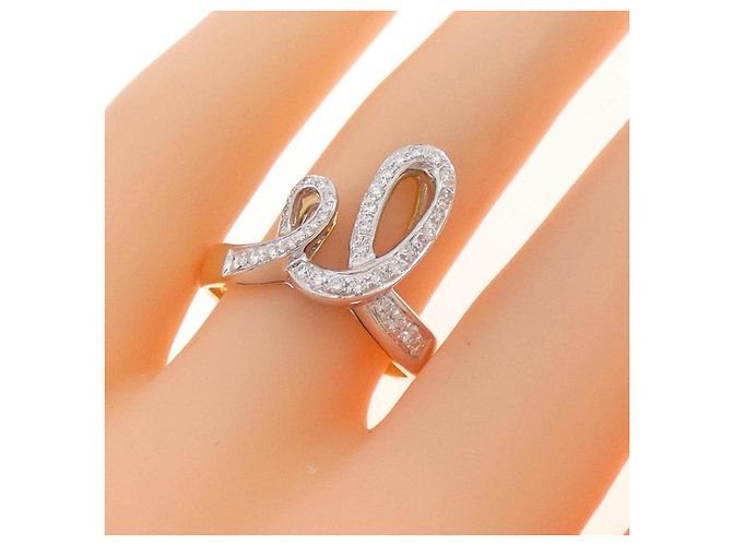 Autre Marque Anello Trever in oro giallo Au750 e oro bianco Au750 con diamante D'oro - vista 5