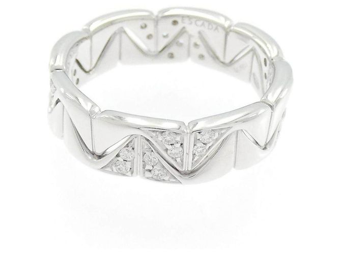 Autre Marque Escada Au750 Ring aus Weißgold und Diamanten Silber - Ansicht 2