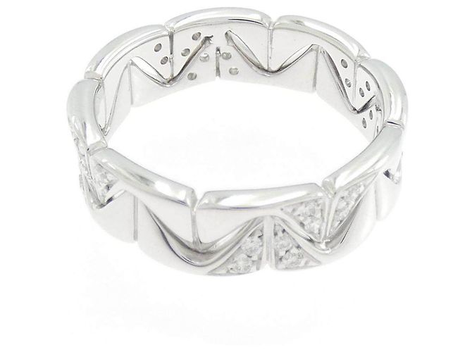Autre Marque Escada Au750 Ring aus Weißgold und Diamanten Silber - Ansicht 3