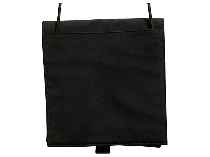 Miu Miu Nylon Schultertasche Schwarz - Ansicht 2