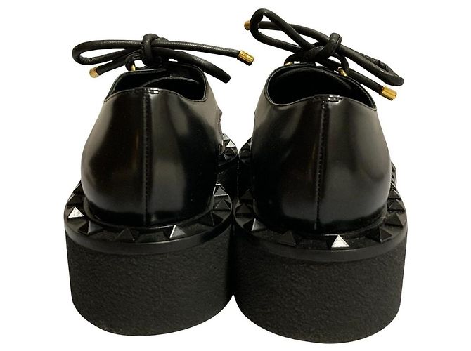Scarpe Brogue Rockstuds Valentino Garavani Nero - vista 4