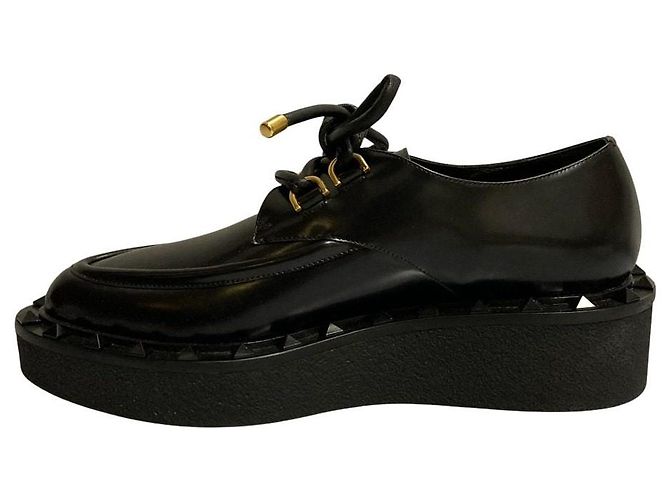 Scarpe Brogue Rockstuds Valentino Garavani Nero - vista 5