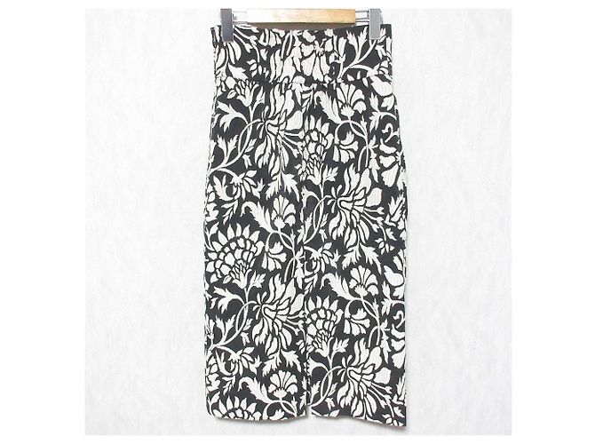 Autre Marque Jupe longue en jacquard floral CADUNE Noir - vue 2