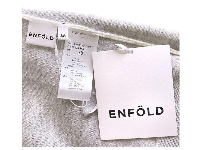 Autre Marque ENFOLD REVERSIBLE PULLOVER Knitwear Marrom Branco Cru - vista 5