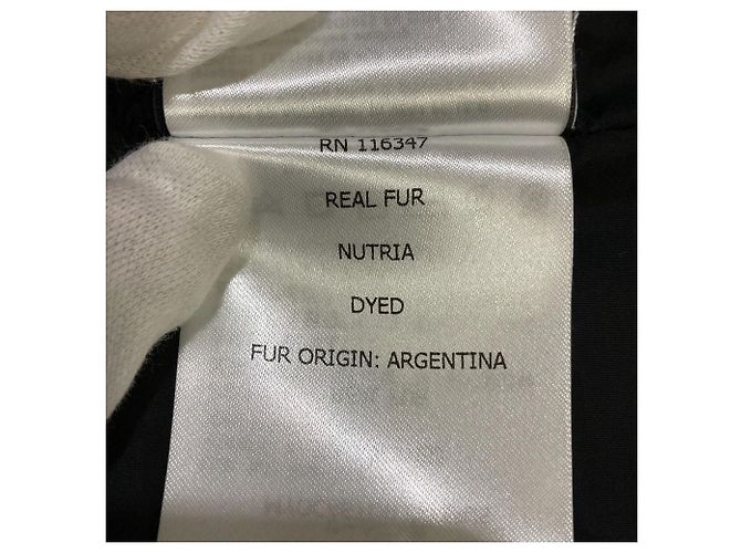 Moncler Grenoble SCIARPA Nutria Fur Scarf Hood Nero - vista 16