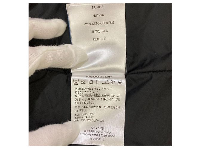 Moncler Grenoble SCIARPA Nutria Fur Scarf Hood Nero - vista 17
